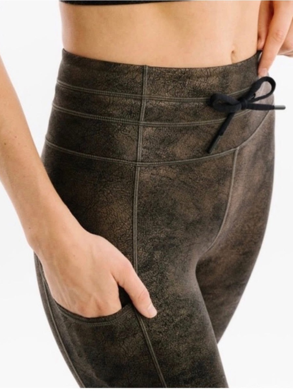 ZYIA Distressed Copper Pocket Drawstring Luxe 7/8 24’’